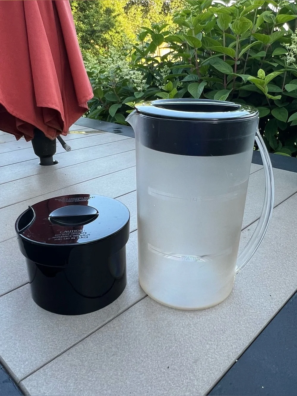 Mr Coffee Black 2 Quart Iced Tea Maker Replacement Pitcher Lid Seeping Basket